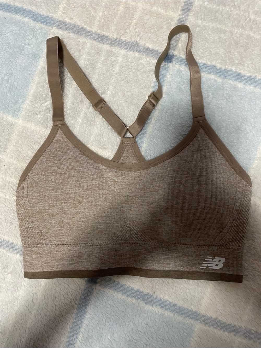 New Balance Brown Seamless Racerback Sports Bra
